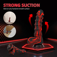 Suman Dildo réaliste en silicone liquide en forme d'animal, extra large, long et épais, plug anal, bâton de masturbation, jouet sexuel pour adultes