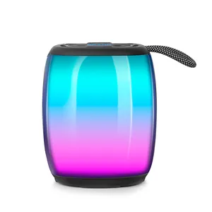 Speaker bluetooth tahan air, speaker pesta luar ruangan merek OEM 2024, speaker Portabel dengan lampu led