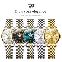 Montre mécanique étanche Jsdun 8939, date automatique, acier inoxydable, montre de luxe, montre à aiguilles, diamant, luminescente, montres pour femmes