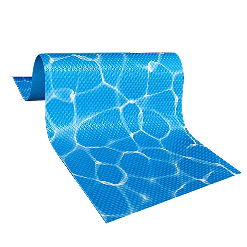 Fournisseurs de revêtements de piscine Logo personnalisé d'ondulation de l'eau Revêtements de piscine en vinyle PVC pour piscines hors sol