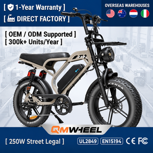 Bicicleta eléctrica QMHEEL V20 Limited con batería de litio de 48V, 20 pulgadas, tipo Fatbike, para suministro al por mayor B2B desde almacén en la UE. - Product Image 1