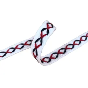 韓国風カラーポリエステル綿混紡織りロープホームテキスタイルパンツ裾エッジング新しいエスニックスタイルジャカードウェビングテープ