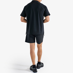 T-shirt de golf pour homme en maille UPF40+ à séchage rapide, extensible, imprimé par transfert thermique, avec fermeture éclair – Vente en gros, performance optimisée, conception ODM - Product Image 6
