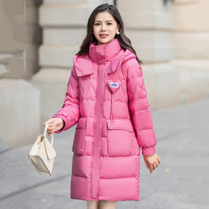 Veste d'hiver légère en duvet d'<span class=keywords><strong>eider</strong></span> pour femme, grande taille, qualité supérieure, fabriquée en Chine - Product Image 4