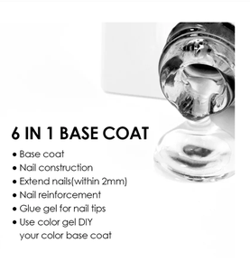 ICE NOVA Esmalte de <span class=keywords><strong>Uñas</strong></span> en Gel de Alta Calidad 6 en 1, Base, Constructor, Gel UV Duro, Esmalte de <span class=keywords><strong>Uñas</strong></span> Multifuncional <span class=keywords><strong>para</strong></span> Salón - Product Image 1