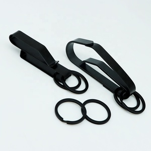 <span class=keywords><strong>Poliziotti</strong></span> & vigili del fuoco porta chiavi a sgancio rapido in acciaio inox dovere cintura Clip per gli uomini e portachiavi nero portachiavi - Product Image 4