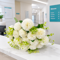 18 Têtes de Fleurs Artificielles en Soie de Chrysanthème – Design Moderne Réaliste Fait Main pour Mariages, Noël et Arrangements Floraux