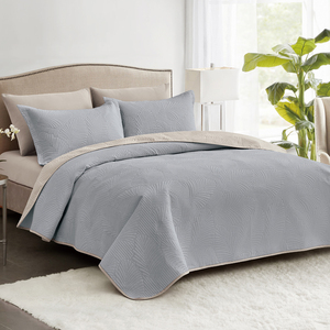 Couvre-lits de luxe de style américain, 100% polyester, 80 g/m², gaufrés soniquement, lavables, teints unis, pour la maison et l'hôtellerie - Product Image 3