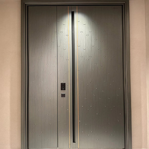 Pintu cor aluminium Gaya Prancis, kayu Solid dan desain polimer dengan bahan Aloi aluminium - Product Image 3