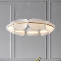 Lámpara de Araña Moderna de Acrílico y Latón con LED, Altura Ajustable, Dorada, Colgante Larga, Regulable, para Hotel, Comedor, Dormitorio, Cocina