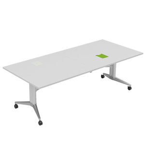 Mesa de Conferencia Plegable Mekia de 180 cm, Blanca, con Ruedas, para Oficina, Capacitación y Uso Doméstico - Product Image 4