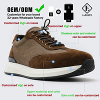 Chaussures de luxe pour hommes Lanci Manufacture, entièrement personnalisables, en cuir véritable de vache et d'agneau, avec étiquette privée, sneakers de luxe.