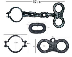 Accessoires <span class=keywords><strong>de</strong></span> fête d'Halloween, déguisement, accessoires <span class=keywords><strong>de</strong></span> déguisement, chaîne d'Halloween, menottes en plastique, liens <span class=keywords><strong>de</strong></span> prison - Product Image 2