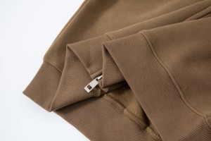 Sudadera Unisex de Algodón de 350g, Estilo Casual, Holgada, con Doble Cremallera, Manga Larga, Color Sólido, Bolsillo de Felpa, para Otoño - Product Image 6