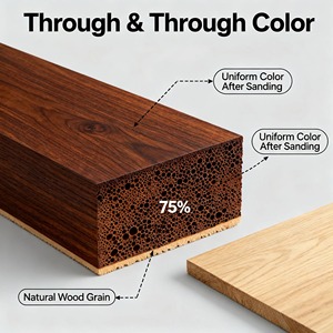 Suelo de Madera Compuesta de 3 Capas de Alta Calidad, Roble Blanco para Exteriores, <span class=keywords><strong>Precio</strong></span> de Fábrica Directo al por Mayor - Product Image 6
