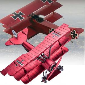 Piceccool fokker <span class=keywords><strong>DR</strong></span>-1 triplane <span class=keywords><strong>DIY</strong></span> 3D เพื่อการศึกษาของเล่นโลหะปริศนาของขวัญคริสต์มาสสำหรับผู้ใหญ่และเด็ก - Product Image 6