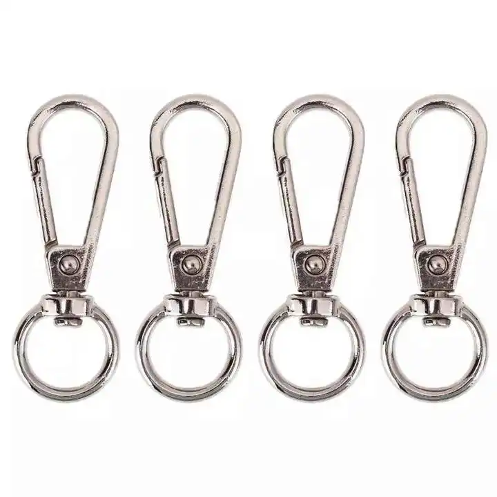 Lot De 20 Petits Mousquetons Avec Tourbillon Rond 13 X 60 Mm Avec