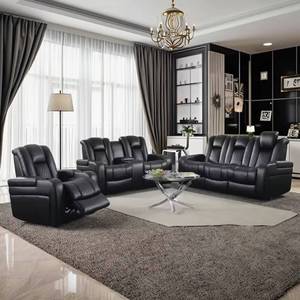 Sofá Reclinable Eléctrico Inteligente Ergonómico Frank con Carga Inalámbrica y Luces LED, Ideal para Sala de Estar - Product Image 1