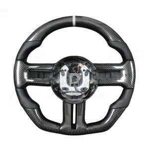 Vente directe d'usine, volant sport en fibre de carbone noir brillant personnalisé de haute qualité pour Ford <span class=keywords><strong>Mustang</strong></span> <span class=keywords><strong>GT</strong></span> 2011-<span class=keywords><strong>2014</strong></span> - Product Image 6