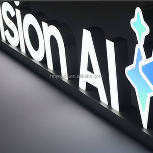 Letrero LED 3D Independiente Grande con Logotipo de Diodos, Adecuado para Inmobiliarias o Salas de Exposiciones, con Múltiples Colores para Elegir. - Product Image 2