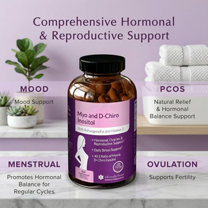 Stock OEM disponible : Complément en capsules de Myo-Inositol et D-Chiro-Inositol avec Folate et Vitamine D3 pour le soutien hormonal - Product Image 2