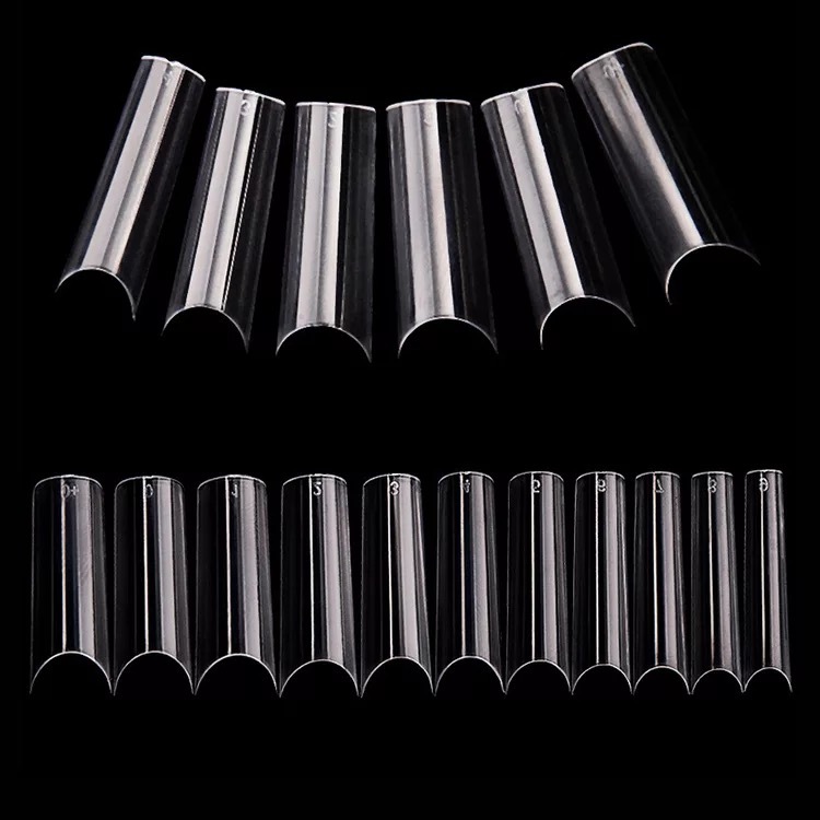Nail Factory Acrylic Fake Tips XL Square Straight C Curve Nail Tips 550 PCS