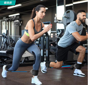 Sản phẩm hot 60 Lbs màu đen màu hồng mắt cá chân Resistance Bands cho làm việc ra kickbacks hip <span class=keywords><strong>gluteus</strong></span> đào tạo bài tập - Product Image 5