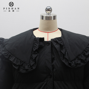 Ropa de invierno con cuello cuadrado de encaje para niña, abrigos de plumón con cierre de botones para <span class=keywords><strong>mujer</strong></span>, chaqueta acolchada de invierno acolchada de plumón de <span class=keywords><strong>ganso</strong></span> para <span class=keywords><strong>mujer</strong></span> - Product Image 6