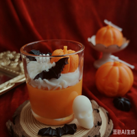 Nueva Colección de Velas Aromáticas Artesanales con Diseño de Brownie y Pastel de Fresa, Vela de Cera de Soya en Portavelas de Vidrio para Decoración del Hogar