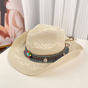 Chapeau haut de forme en fourrure style bohème chic avec large bord, fleur et nœud papillon pour l'été, la plage, le jardin, les pique-niques et les activités de plein air - Product Image 6