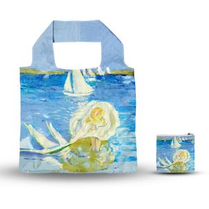 Sac fourre-tout promotionnel personnalisé, pliable, imperméable, réutilisable, écologique, avec logo imprimé et couleur sur mesure - Product Image 3