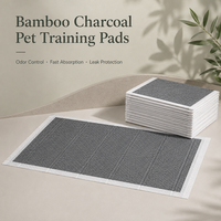 Tapis d'apprentissage de la propreté jetables en charbon de bambou à absorption rapide pour chiens, directement de l'usine