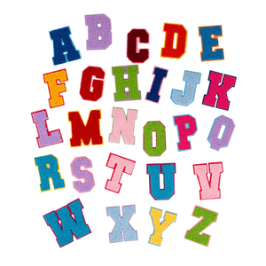 YH-EM-0001B Parches de Letras del Alfabeto <span class=keywords><strong>Inglés</strong></span> (26 Letras), Ecológicos, Adhesivos, Bordados en Chenilla, Termoadhesivos, Venta al Por Mayor - Product Image 2