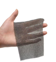 Maille métallique en bronze antique - Tissage simple, maille décorative en fil métallique