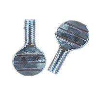 Vis de machine à tête cannelée en acier au carbone galvanisé, classe 4.8, 8.8, 10.9, 12.9, 5/16'', 7/16'', finition bleue ou blanche