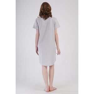 Robe Tunique Femme Col Rond Manches Courtes XXL avec Poches Ovales Élégante Décontractée pour Bureau, Club, Jour de la Semaine/Fêtes, Longueur Genou, Coupe Ample - Product Image 1