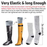 Funciona con batería gruesa caza calefacción eléctrica calentamiento inteligente Bluetooth 5V 5000Ma calor Usb calcetines calefactables Unisex