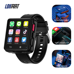 Montre connectée Android 11 avec carte SIM 4G, 3 Go + 32 Go, <span class=keywords><strong>grand</strong></span> écran de 2,64 pouces, GPS, Wi-Fi, caméra, téléphone Android, montre connectée - Product Image 2
