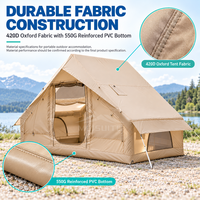 Tente de camping gonflable de luxe 3x2.1x2m, imperméable, en Oxford 420D, pour le glamping en plein air, installation facile