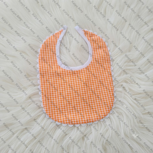 Babykleidung Gewebter Rosa Gingham Windelüberzug für Kleinkind-Mädchen Passender Baby-Lätzchen und Spucktuch mit <span class=keywords><strong>Tiac</strong></span>-Rac - Product Image 5