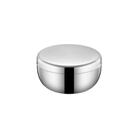 Conteneur à échantillons alimentaires multifonctionnel en acier inoxydable 304 de style coréen moderne avec couvercle métallique pour restaurants/cantines/cuisines scolaires