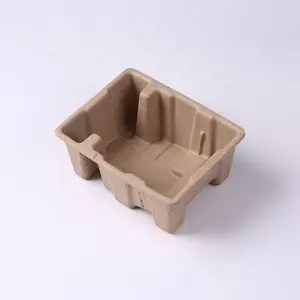 Caja reciclada moldeada de papel corrugado biodegradable, bandejas de inserción de molde, embalaje de pulpa respetuoso con el medio ambiente