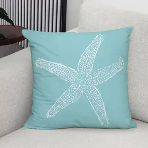 Custom Starfish Coral Throw Pillow Covers Linen Blend Decorative Cushion Cover For Home Sofa