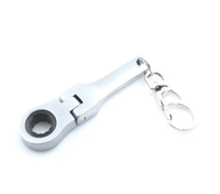 Haute Qualité 10mm Stubby Tête Flexible À Cliquet Combinaison Clé Métrique À Cliquet Porte-clés