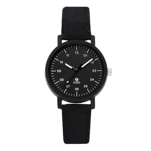 Reloj de cuarzo gris con correa de cuero, reloj de pulsera con esfera redonda, reloj analógico para mujer, uso diario - Product Image 4
