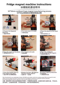 Koelkastmagneet foto vierkante knoopbadge koelkastmagneet maakmachine, 50x50 koelkastmagneet vierkante knoopbadge maakmachines - Product Image 6