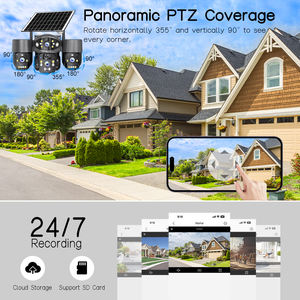 Caméra domestique sans fil 8MP avec vision grand angle, caméra <span class=keywords><strong>ampoule</strong></span> intelligente WiFi avec vision nocturne et fente pour carte SD pour la surveillance de la sécurité à domicile - Product Image 3