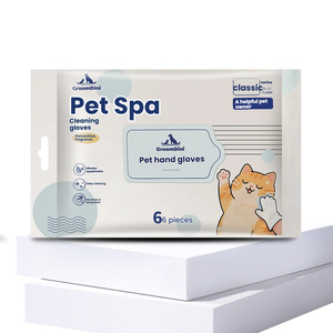 Guantes Desechables para el Cuidado de Mascotas sin Agua, para Perros y Gatos, Manoplas de Limpieza sin Enjuague con Aloe y Hamamelis, Paquete de 6 Piezas - Product Image 6