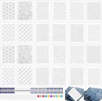 Kit de gabarits de transfert pour stabilisateur de motifs de broderie, motif de broderie épine, motif personnalisable, boîte de dissolution à l'eau chaude