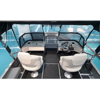Mini bateau de pêche à la basseur électrique Kindle populaire de 16 pieds en aluminium avec moteur, coque de bateau de pêche à la basseur économique en aluminium en forme de V profond de 5 m